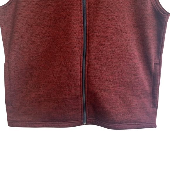 IZOD Men's Burgundy and Blue Colorblock Fleece Vest Large Gorpcorp Outdoor - Picture 4 of 9